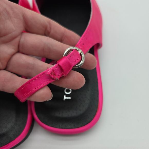 Torrid Embellished Bow Pointed Toe Slingback Ballet Flats Size 9.5 New Hot Pink - Picture 8 of 11